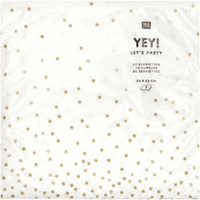 Laden Sie das Bild in den Galerie-Viewer, RICO DESIGN Servietten Punkte Gold