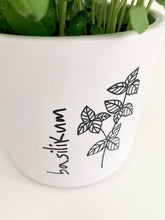 Laden Sie das Bild in den Galerie-Viewer, Kübel Zylinder m. Kräutermotiv