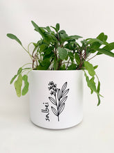 Laden Sie das Bild in den Galerie-Viewer, Kübel Zylinder m. Kräutermotiv