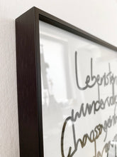 Laden Sie das Bild in den Galerie-Viewer, Bilderahmen Zitat