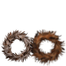 Laden Sie das Bild in den Galerie-Viewer, Federkranz braun/natur