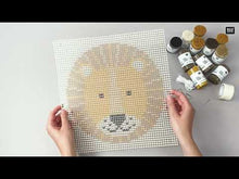 Laden und Abspielen von Videos im Galerie-Viewer, RICO DESIGN Knüpfset Wandbehang weiße Landschaft 30 x 40 cm