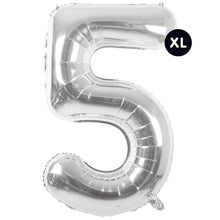 Laden Sie das Bild in den Galerie-Viewer, RICO DESIGN Folienballon Zahl silber 86cm