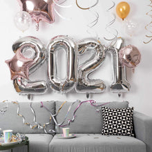 Laden Sie das Bild in den Galerie-Viewer, RICO DESIGN Folienballon Zahl silber 86cm