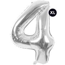 Laden Sie das Bild in den Galerie-Viewer, RICO DESIGN Folienballon Zahl silber 86cm