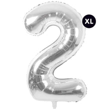 Laden Sie das Bild in den Galerie-Viewer, RICO DESIGN Folienballon Zahl silber 86cm
