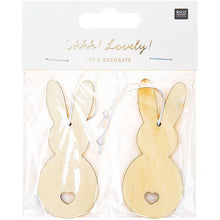 Laden Sie das Bild in den Galerie-Viewer, RICO DESIGN Holzanhänger Hase