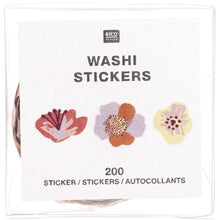 Laden Sie das Bild in den Galerie-Viewer, RICO DESIGN Washi Sticker Blumen 200 Stück