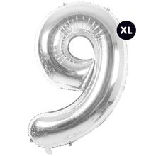 Laden Sie das Bild in den Galerie-Viewer, RICO DESIGN Folienballon Zahl silber 86cm