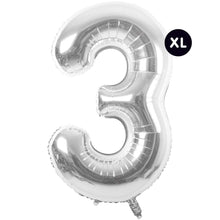 Laden Sie das Bild in den Galerie-Viewer, RICO DESIGN Folienballon Zahl silber 86cm
