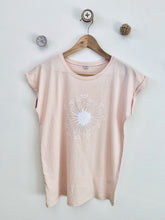 Laden Sie das Bild in den Galerie-Viewer, Shirt Pusteblume Glitzer rose/regenbogen