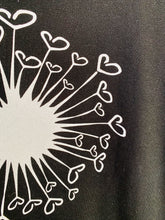 Laden Sie das Bild in den Galerie-Viewer, Shirt Pusteblume Glitzer schwarz/weiss