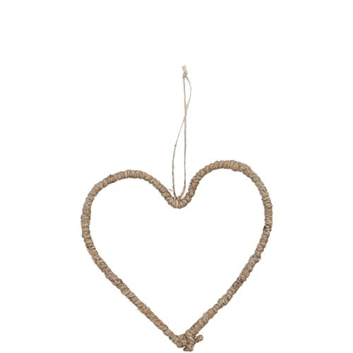 Jute Herz Anhänger
