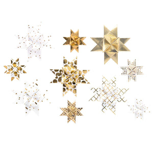 RICO DESIGN Paper Poetry Fröbelstreifen Graphic weiß-gold