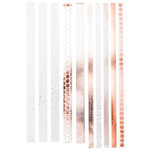 Laden Sie das Bild in den Galerie-Viewer, RICO DESIGN Paper Poetry Fröbelstreifen Graphic weiß-roségold
