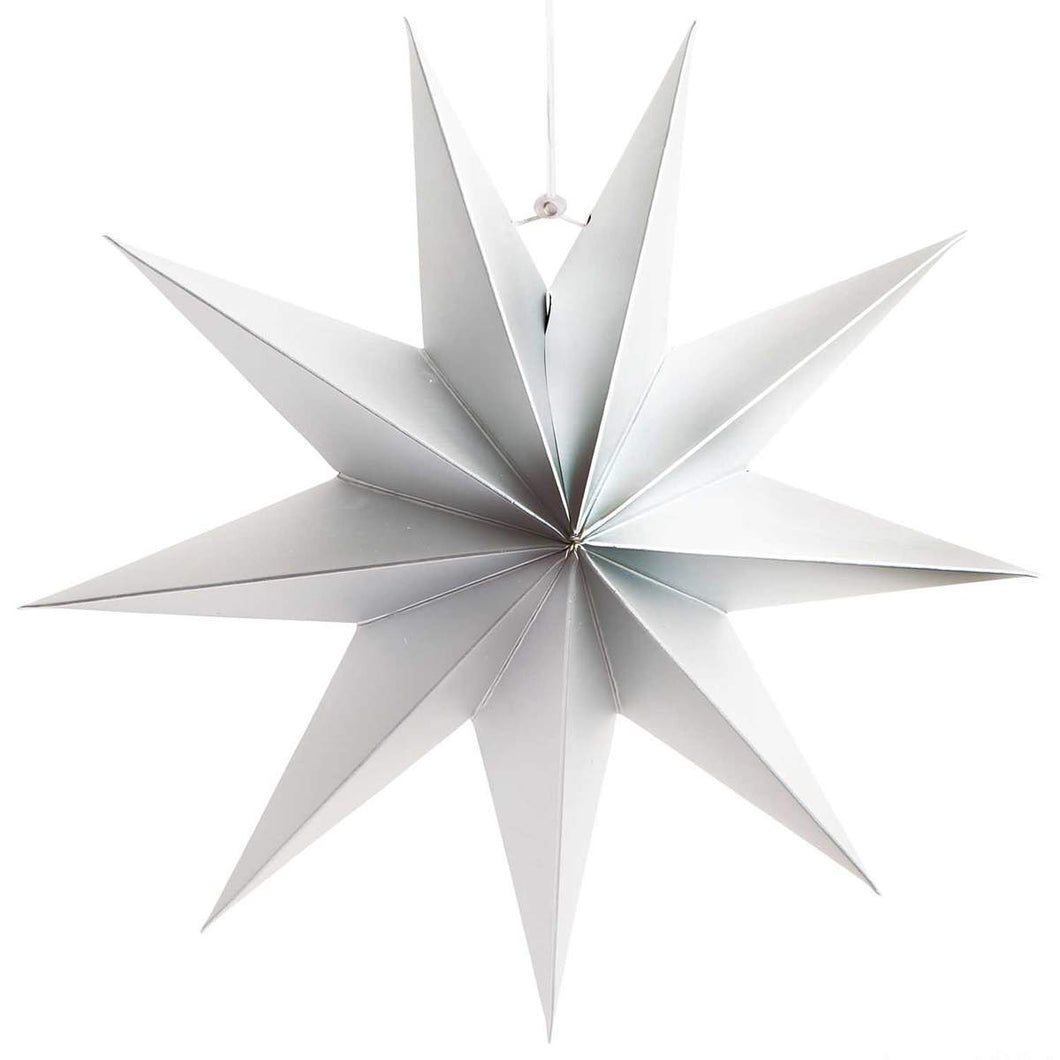 RICO DESIGN Papierstern auffaltbar 28 cm silber