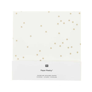 RICO DESIGN Paper Poetry Origami Sterne WEISS-GOLD