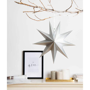 RICO DESIGN Papierstern auffaltbar 28 cm silber
