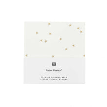 Laden Sie das Bild in den Galerie-Viewer, RICO DESIGN Paper Poetry Origami Sterne WEISS-GOLD
