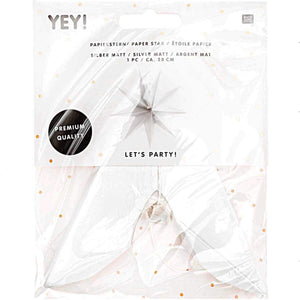 RICO DESIGN Papierstern auffaltbar 28 cm silber