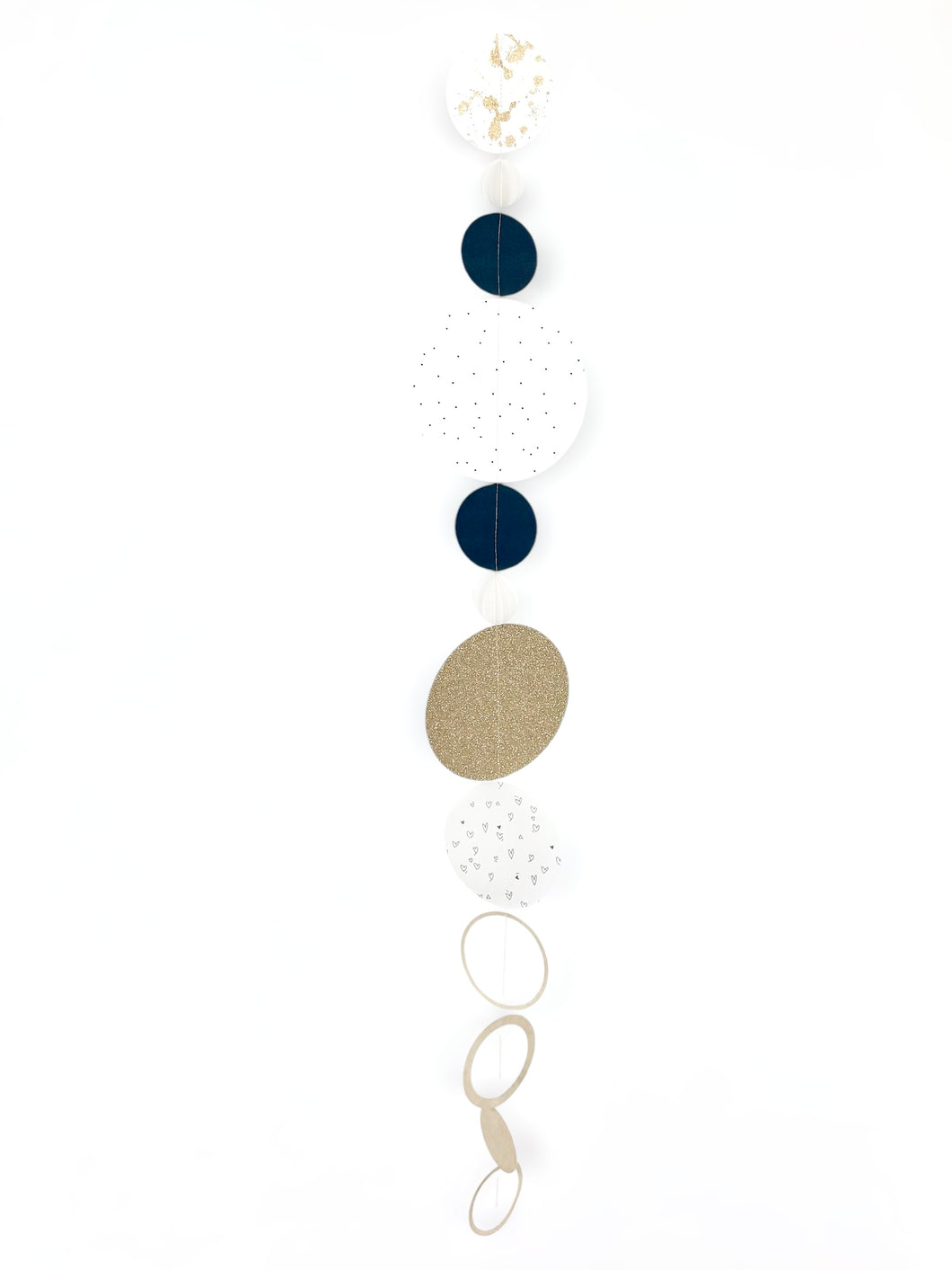 Papierkette BLACK & GOLD