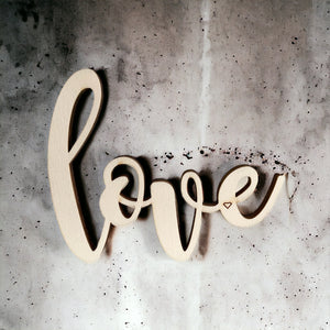 3D Schriftzug love