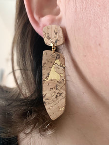 Ohrstecker Kork/Gold