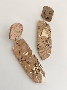 Ohrstecker Kork/Gold