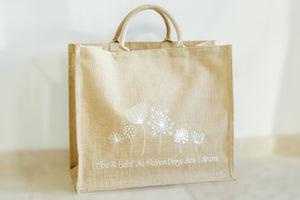 Jute Tasche XL Shopper "Pusteblumen"