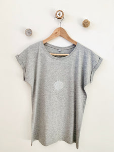 Shirt Pusteblume Glitzer grau/silber